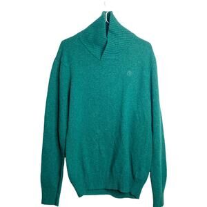 Timberland Women's Green High Neck Long Sleeve Sweater Pullover Stretch Size M
